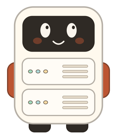 Fenno, Cozy Compute's mascot: a friendly cream-colored server with a smiling face